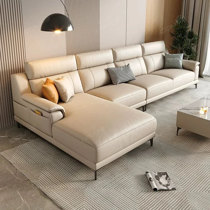 Mẫu Sofa Da VQ-14 – Điểm nhấn sang trọng cho phòng khách hiện đại