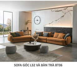 Alternative view of Ghế sofa góc vải thô hiện đại L32 – Sự lựa chọn hoàn hảo cho không gian sống tiện nghi