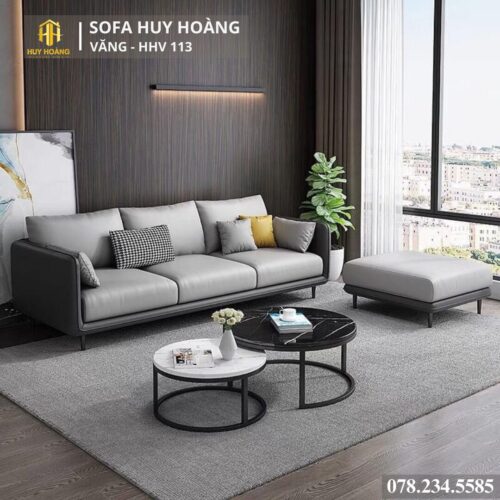 BỘ SOFA VĂNG HHV 113 màu xám