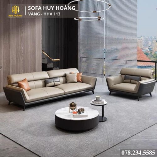 BỘ SOFA VĂNG HHV 113 MÀU DA