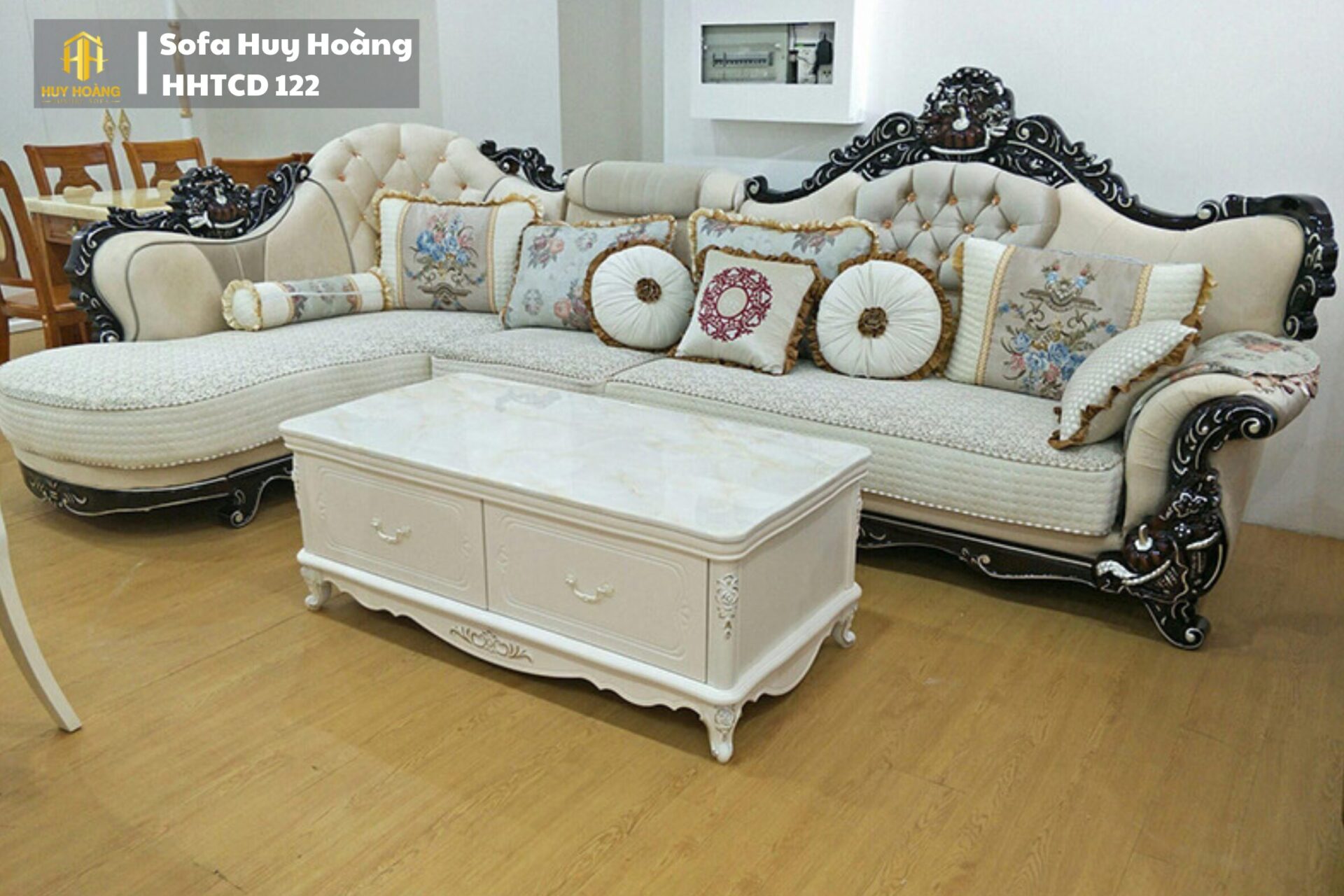 sofa tân cổ điển HHTCD 122 da ý sofa tân cổ điển HHTCD 122