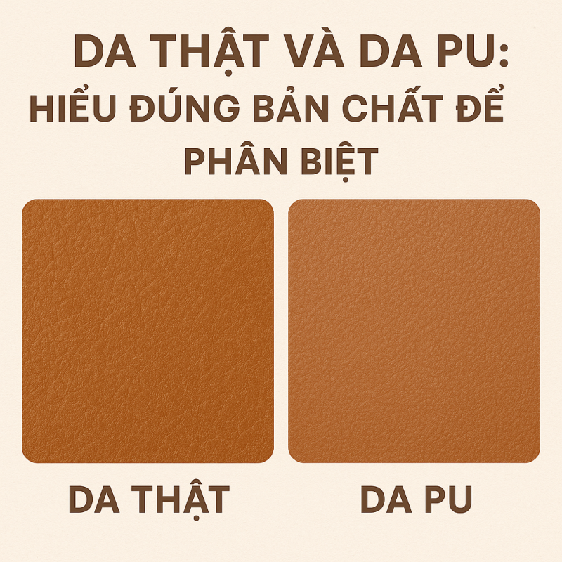 Bản chất da thật và da PU