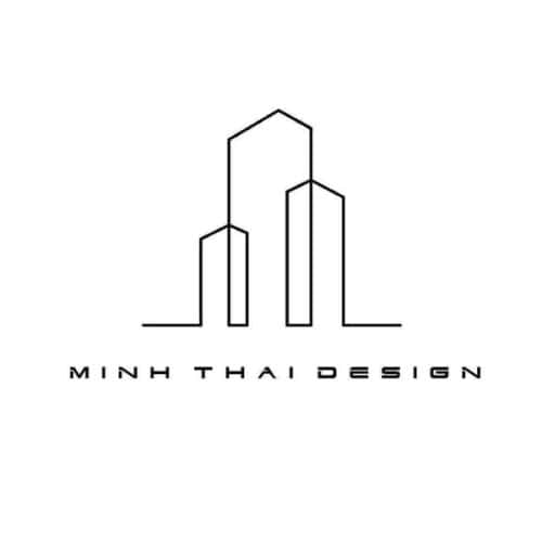Logo Minh Thái Design với hình dạng kiến trúc tối giản.
