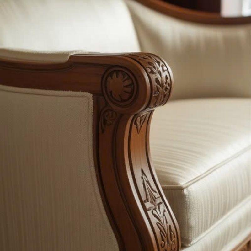 ☁ Đệm dày êm ái, đàn hồi cao, mang đến cảm giác thư giãn tuyệt vời trên ghế sofa Indochine HHV 306.