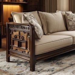 Alternative view of GHẾ SOFA INDOCHINE HHV 316 – MẪU SOFA ĐÔNG DƯƠNG CAO CẤP, LÀM ĐẸP KHÔNG GIAN PHÒNG KHÁCH
