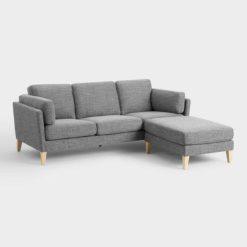 Sofa góc HHL159 thiết kế chữ L hiện đại, kiểu dáng chắc chắn, mang lại sự gọn gàng và tiện nghi cho phòng khách.