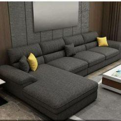 Sofa góc HHL296 dễ kết hợp bàn trà và nội thất phòng khách.