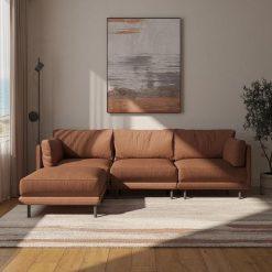 Sofa HHL284 sử dụng đệm mút êm ái, đàn hồi tốt.