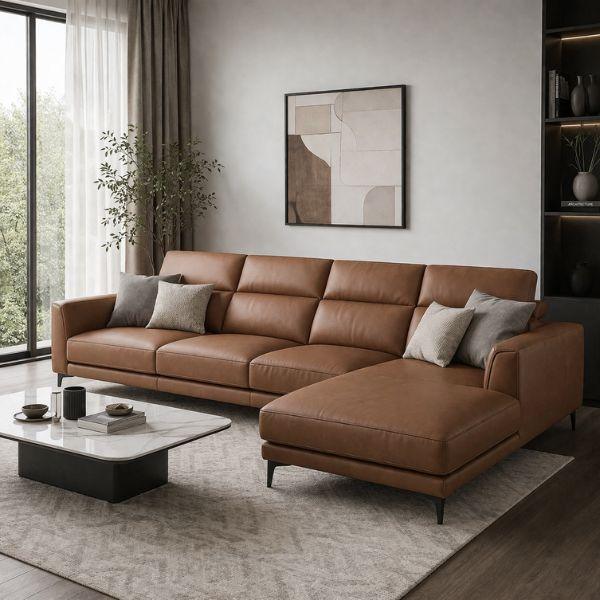 Sofa góc HHL329 thiết kế hiện đại, tối ưu không gian phòng khách.