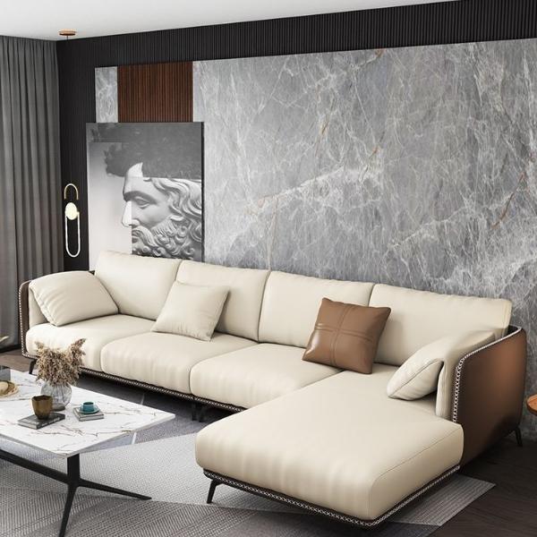 Sofa góc HHL 327 Vua Sofa mang lại không gian thư giãn rộng rãi, êm ái