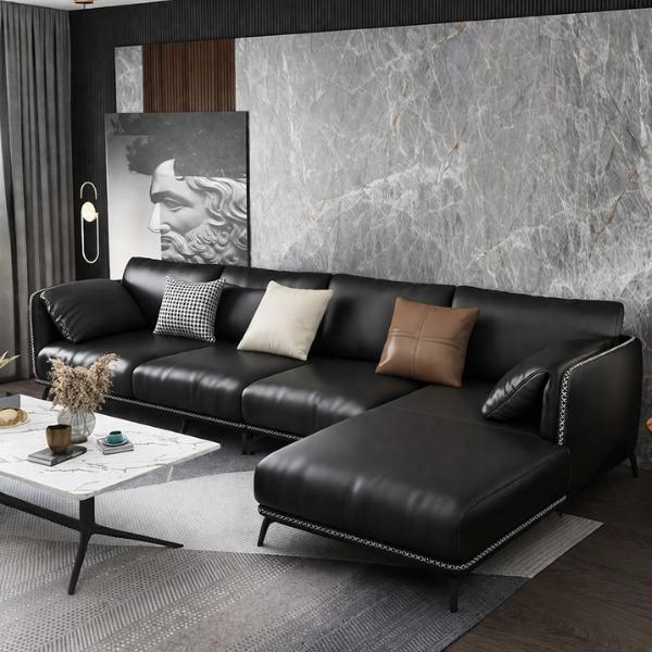 Sofa góc HHL 327 Vua Sofa thiết kế chữ L hiện đại, tối ưu không gian phòng khách
