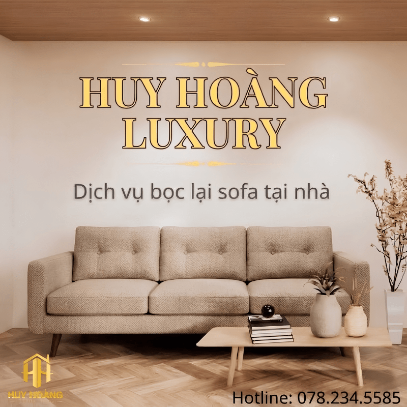 Bọc sofa Hoàng Mai là giải pháp tiết kiệm khi phần khung sofa vẫn còn chắc chắn.