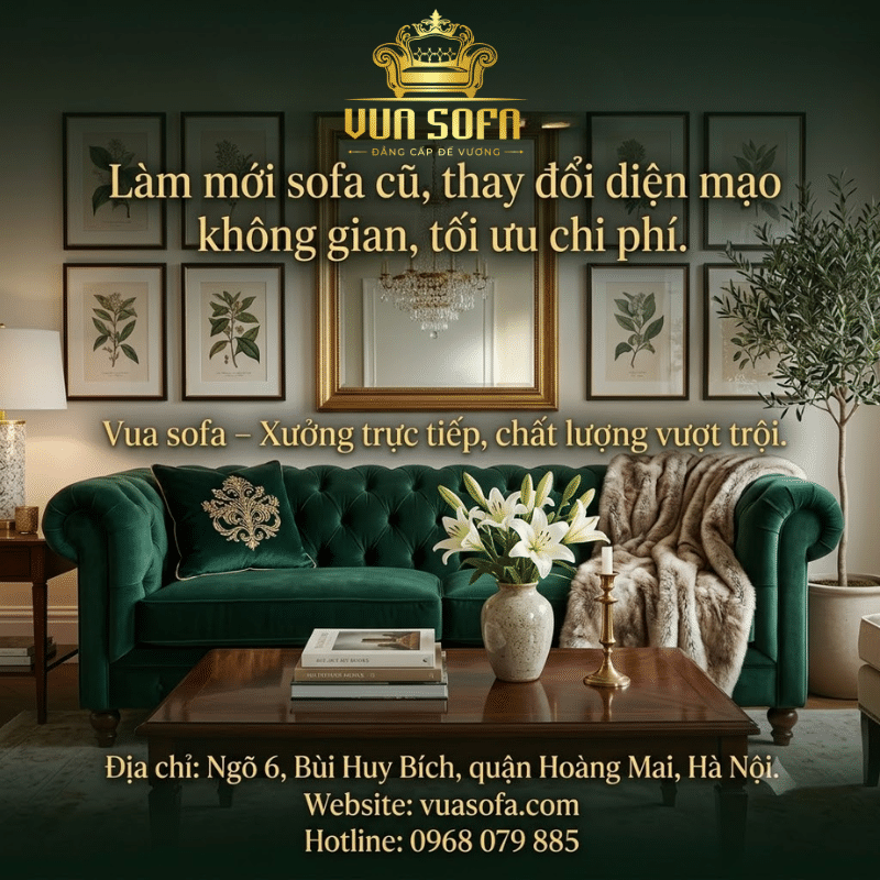 Sửa chữa sofa tại Hà Nội giúp khắc phục các tình trạng hư hỏng như xẹp mút, bong tróc da, rách vải, lỏng khung và hỏng chân ghế, góp phần kéo dài thời gian sử dụng của bộ sofa.